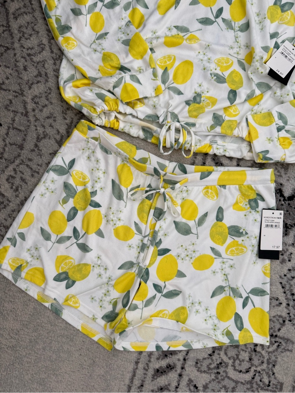 Free Press Lemon Lounge Set - Drawstring Hoodie and Matching shorts 🍋 - Picture 2 of 9